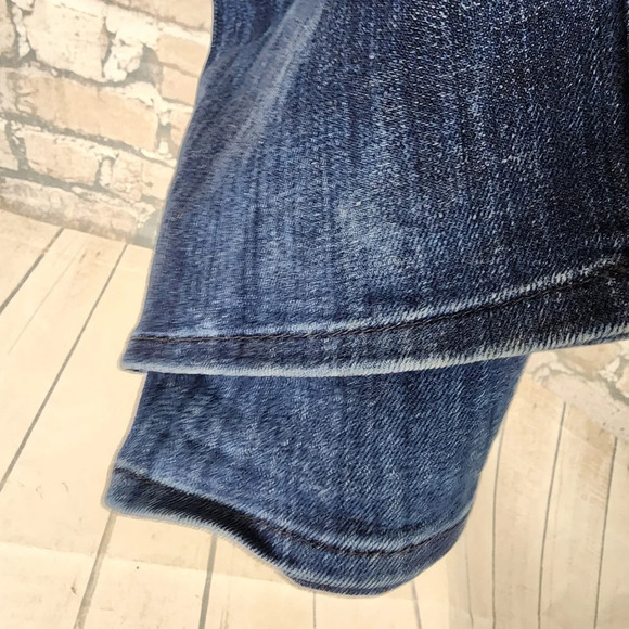 Hudson Boot Cut Dark Wash Jeans Back Flap Pocket Size 28 Made in USA - Picture 11 of 16